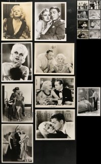 3s0559 LOT OF 17 JEAN HARLOW RE-STRIKE AND RE-RELEASE 8X10 STILLS 1970s scenes with Gable & more!