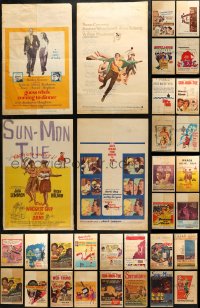 3s0028 LOT OF 46 WINDOW CARDS 1950s-1960s great images from a variety of different movies!