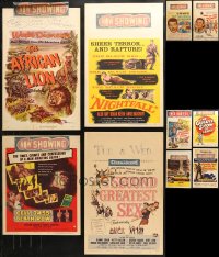 3s0036 LOT OF 18 WINDOW CARDS 1960s great images from a variety of different movies!