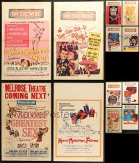 3s0037 LOT OF 17 WINDOW CARDS 1950s great images from a variety of different movies!