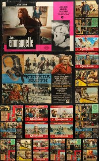 3s0717 LOT OF 36 FORMERLY FOLDED 19X27 ITALIAN PHOTOBUSTAS 1960s scenes from a variety of movies!