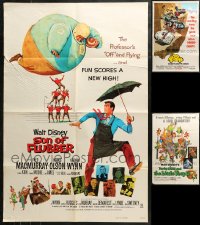 3s0254 LOT OF 3 FOLDED WALT DISNEY ONE-SHEETS 1970s Son of Flubber, Darby O'Gill, Herbie!