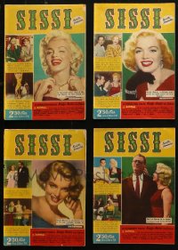 3s0528 LOT OF 4 SISSI SPANISH MAGAZINES WITH MARILYN MONROE COVERS 1958 the sexy Hollywood legend!
