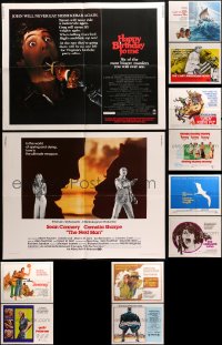 3s0685 LOT OF 18 FORMERLY FOLDED HALF-SHEETS 1970s-1980s great images from a variety of movies!