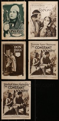 3s0527 LOT OF 5 PICTURE SHOW ENGLISH MOVIE MAGAZINE SUPPLEMENTS 1920s Ben-Hur, Ramona, Don Juan!