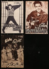 3s0496 LOT OF 3 ELVIS PRESLEY AUSTRIAN PROGRAMS 1950s-1960s different images from his movies!