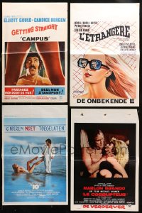 3s0617 LOT OF 8 FORMERLY FOLDED BELGIAN POSTERS 1960s-1980s great images from a variety of movies!