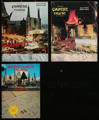 3s0148 LOT OF 3 GRAUMAN'S CHINESE THEATRE SOUVENIR BROCHURES 1960s-1980s great images & info!