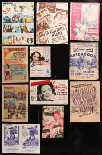 3s0127 LOT OF 11 HERALDS 1930s-1950s great images from a variety of different movies!