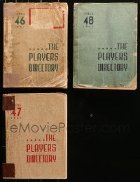 3s0406 LOT OF 3 1947 ACADEMY PLAYERS DIRECTORY SOFTCOVER BOOKS 1947 filled with images & info!