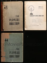 3s0405 LOT OF 3 1946 ACADEMY PLAYERS DIRECTORY SOFTCOVER BOOKS 1946 filled with images & info!