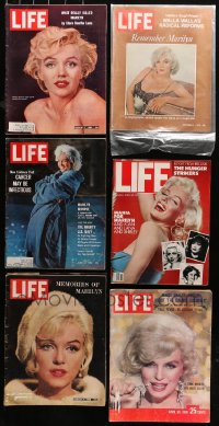 3s0445 LOT OF 6 LIFE MAGAZINES WITH MARYILN MONROE COVERS 1950s-1980s sexy portraits + articles!
