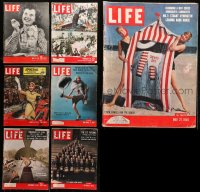 3s0442 LOT OF 7 LIFE MAGAZINES 1940s-1960s filled with great images & articles!