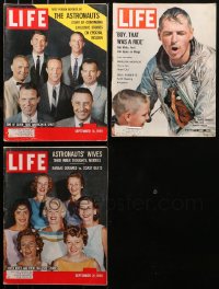 3s0450 LOT OF 3 LIFE MAGAZINES WITH ASTRONAUT COVERS 1959-1962 the first Americans in space!