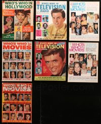 3s0439 LOT OF 7 WHO'S WHO MOVIE MAGAZINES 1950s-1970s filled with great images & articles!