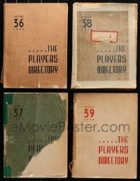 3s0403 LOT OF 4 1944 ACADEMY PLAYERS DIRECTORY BOOKS 1944 filled with information!