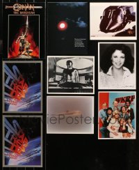 3s0156 LOT OF 9 PROMO BROCHURES AND REPRO PHOTOS 1980s great images from a variety of movies!