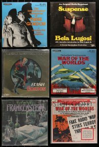 3s0024 LOT OF 6 33 1/3 RPM RADIO SHOW RECORDS 1960s-1980s Flash Gordon, War of the Worlds, Lugosi!