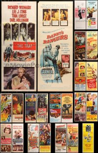 3s0638 LOT OF 27 FORMERLY FOLDED INSERTS 1940s-1970s great images from a variety of movies!