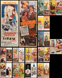 3s0634 LOT OF 30 FORMERLY FOLDED INSERTS 1940s-1970s great images from a variety of movies!