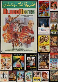 3s0761 LOT OF 31 FORMERLY FOLDED MISCELLANEOUS NON-U.S. POSTERS 1970s-1980s cool movie images!