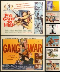 3s0700 LOT OF 12 UNFOLDED HALF-SHEETS 1950s-1960s great images from a variety of movies!