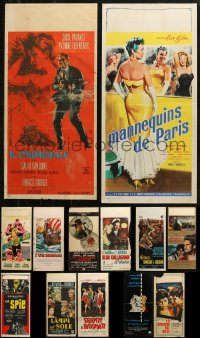 3s0623 LOT OF 17 FORMERLY FOLDED ITALIAN LOCANDINAS 1960s-1970s a variety of movie images!