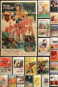 3s0207 LOT OF 41 FOLDED ONE-SHEETS 1950s-1980s great images from a variety of different movies!