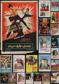 3s0765 LOT OF 28 FORMERLY FOLDED MISCELLANEOUS NON-U.S. POSTERS 1970s-1980s cool movie images!