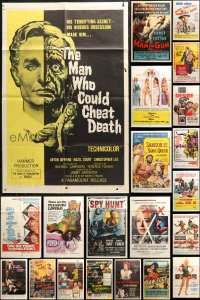 3s0217 LOT OF 28 FOLDED ONE-SHEETS 1950s great images from a variety of different movies!