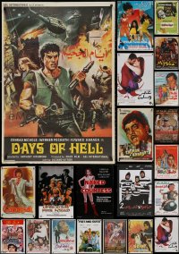 3s0769 LOT OF 24 FORMERLY FOLDED MISCELLANEOUS NON-U.S. POSTERS 1970s-2000s cool movie images!