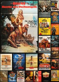 3s0471 LOT OF 38 FOLDED GERMAN A1 POSTERS 1970s-1990s great images from a variety of movies!