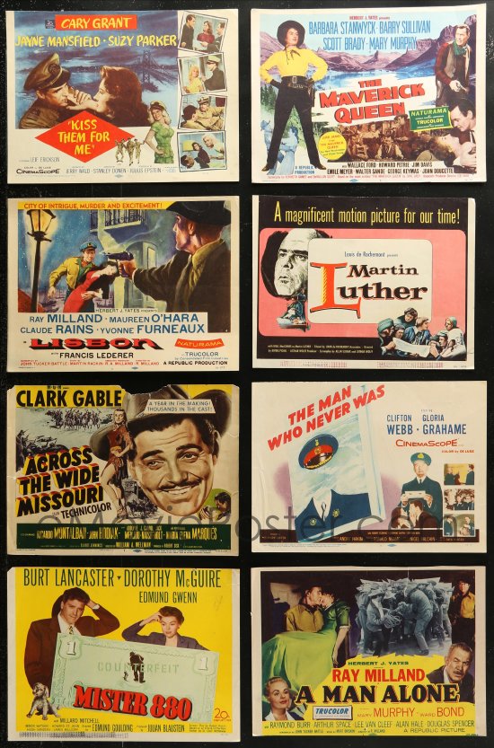 eMoviePoster.com: 3s0356 LOT OF 34 TRIMMED TITLE CARDS 1950s great ...