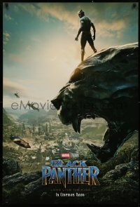 3t0773 BLACK PANTHER int'l teaser DS 1sh 2018 Boseman in the title role as T'Challa!