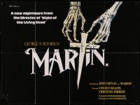 3t0205 MARTIN British quad 1977 directed by George Romero, creepy skeleton hand w/cross horror art!