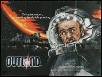 3t0207 OUTLAND British quad 1981 cool totally different artwork of Sean Connery!