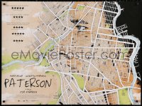 3t0210 PATERSON British quad 2016 Adam Driver, directed by Jim Jarmusch, wild map/face art!