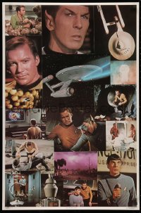 3t0609 STAR TREK 23x35 commercial poster 1976 Enterprise, top cast, different collage of images!