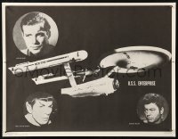 3t0606 STAR TREK 18x23 commercial poster 1960s Shatner, Nimoy, Kelley, Enterprise ship and crew!