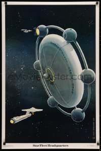 3t0611 STAR TREK 23x35 commercial poster 1976 John Carlance art of the Starfleet Headquarters!