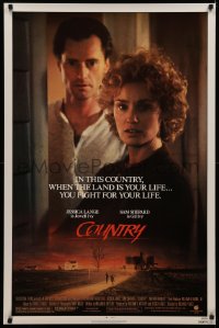 3t0809 COUNTRY 1sh 1984 farmers Jessica Lange & Sam Shepard fight for their lives!