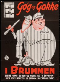 3t0132 PARDON US Danish R1980s convicts Stan Laurel & Oliver Hardy classic!
