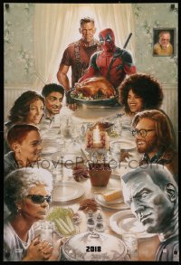 3t0826 DEADPOOL 2 teaser DS 1sh 2018 wacky parody art of Norman Rockwell's Freedom from Want!