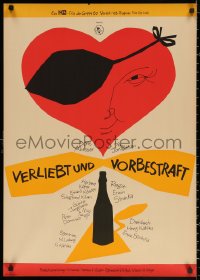 3t0007 VERLIEBT UND VORBESTRAFT East German 23x32 1963 Erwin Stranka, different cool art!