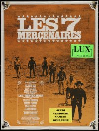 3t0153 MAGNIFICENT SEVEN French 24x32 R1970s Yul Brynner, Steve McQueen, John Sturges' 7 Samurai western!