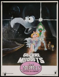 3t0156 MUPPETS GO HOLLYWOOD French 23x31 1980 Jim Henson, completely different Star Wars parody art!