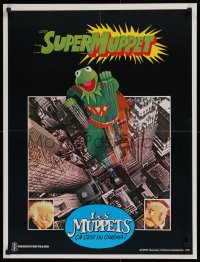 3t0157 MUPPETS GO HOLLYWOOD French 23x31 1980 Jim Henson, completely different Superman parody!