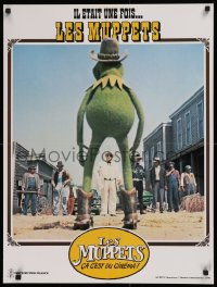 3t0158 MUPPETS GO HOLLYWOOD French 23x31 1980 Jim Henson, cowboy western parody with Kermit!