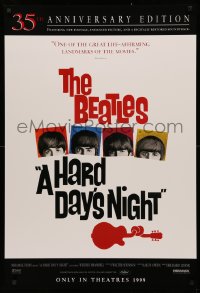 3t0885 HARD DAY'S NIGHT advance 1sh R1999 The Beatles in their first film, rock & roll classic!