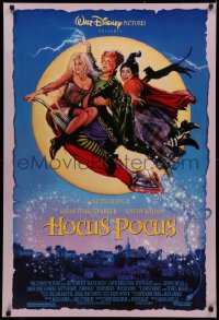3t0896 HOCUS POCUS DS 1sh 1993 Bette Midler & Kathy Najimy as witches, Drew Struzan art!